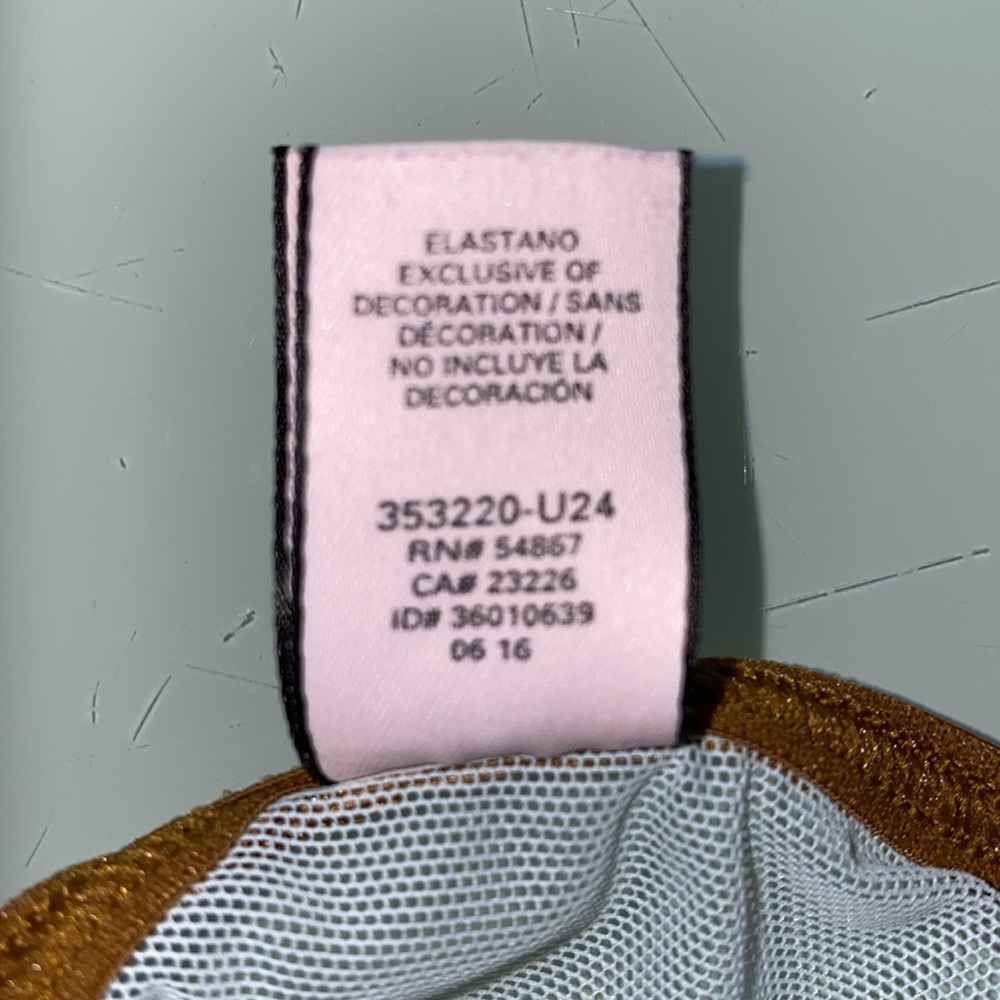 Victoria's Secret Dream Angels Cheekini Panty Blue Copper Lace Mesh XS - Picture 8 of 9